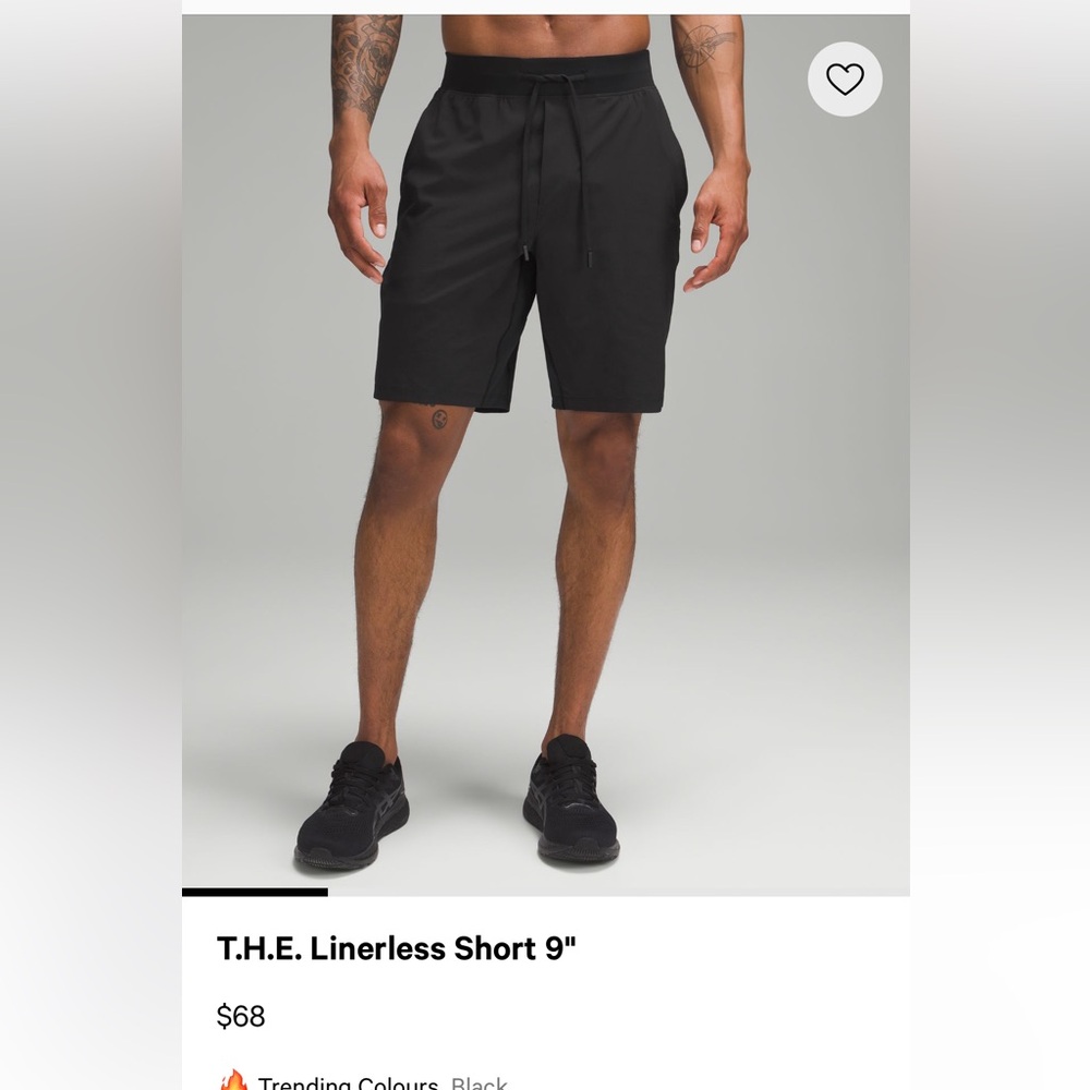 Lululemon T.H.E. Linerless Short 9"